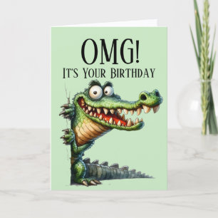 Funny Crocodile Thema Geburtstagskarte Feiertagskarte