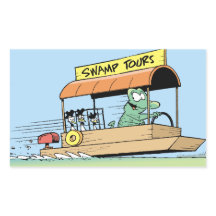 Funny Crocodile Tour Boat Comic