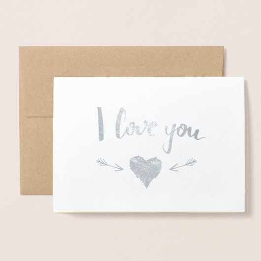 Funny Crocodile Valentine's Day Folienkarte (Vorderseite mit Umschlag)