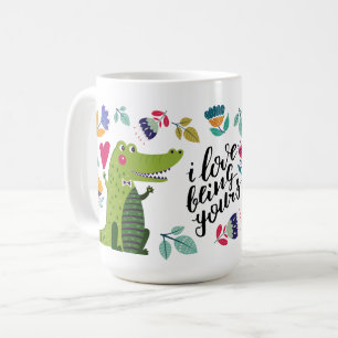 Funny Crocodile Valentine's Day Gift Kaffeetasse
