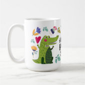 Funny Crocodile Valentine's Day Gift Kaffeetasse (Links)