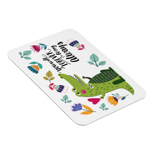 Funny Crocodile Valentine's Day Gift Magnet (Rechte Seite)