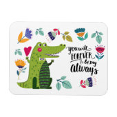 Funny Crocodile Valentine's Day Gift Magnet (Horizontal)