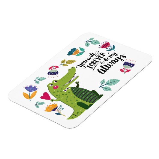 Funny Crocodile Valentine's Day Gift Magnet (Linke Seite)