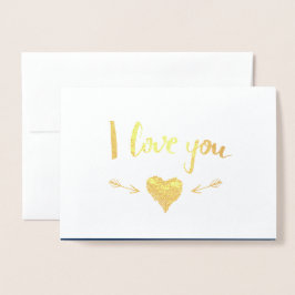 Funny Crocodile Valentine's Day Real Foil Cards Folienkarte