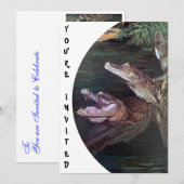 Funny Crocodiles Einladungen (Vorne/Hinten)