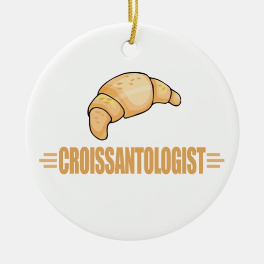 Funny Croissant Keramik Ornament (Vorne)