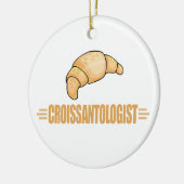 Funny Croissant Keramik Ornament (Links)