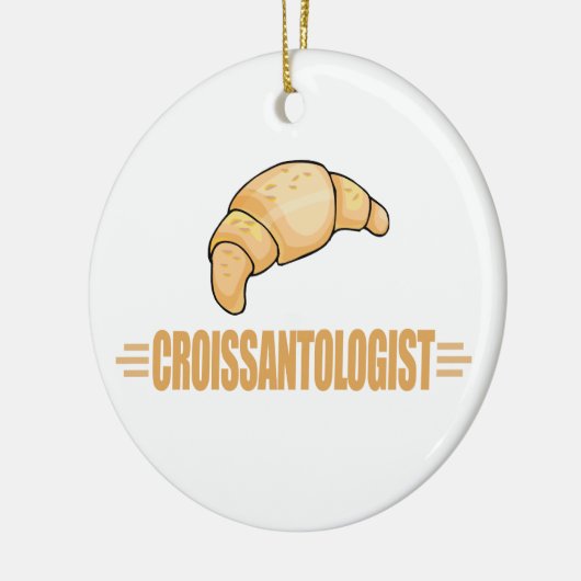 Funny Croissant Keramik Ornament (Links)