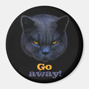 Funny Cross Cat sagt "Go Away Magnet