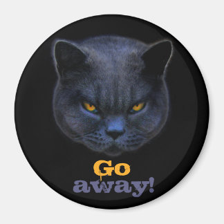 Funny Cross Cat sagt "Go Away Magnet