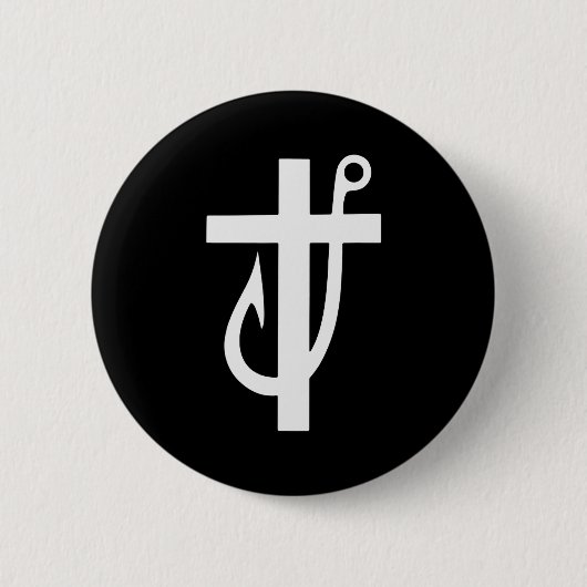 Funny Cross Christian - Jesus Made Me A Fisherman  Button (Vorderseite)