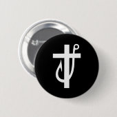 Funny Cross Christian - Jesus Made Me A Fisherman  Button (Vorne & Hinten)