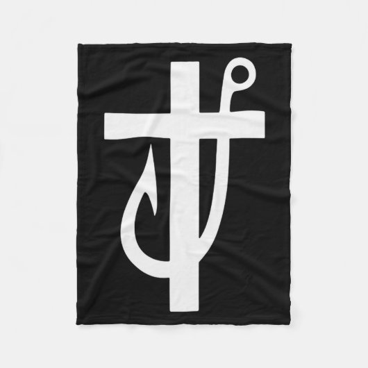 Funny Cross Christian - Jesus Made Me A Fisherman  Fleecedecke (Vorderseite)