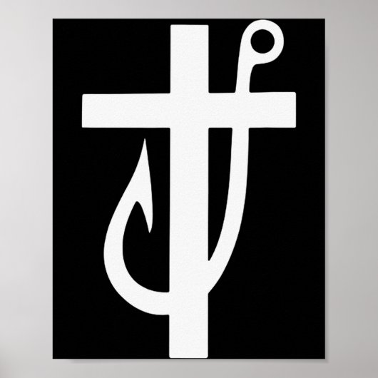 Funny Cross Christian - Jesus Made Me A Fisherman  Poster (Vorne)