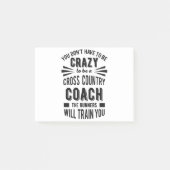 Funny Cross Country Coach Crazy Post-it Klebezettel (Vorderseite)