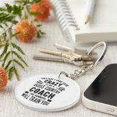 Funny Cross Country Coach Crazy Schlüsselanhänger (Vorderseite rechts)