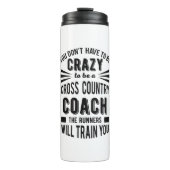 Funny Cross Country Coach Crazy Thermosbecher (Vorderseite)