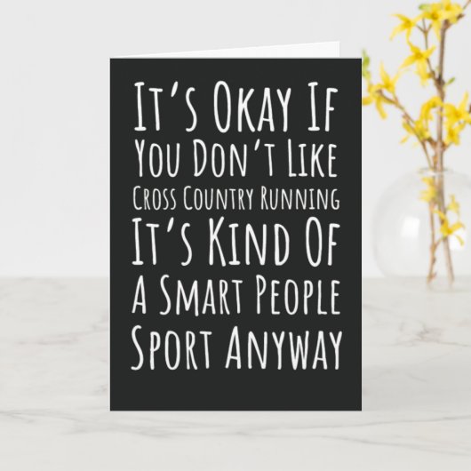 Funny Cross Country Running Cards Runner Track Xc Karte (Gelbe Blume)