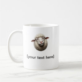 Funny Cross-Eyed Sheep Mug with Custom Text – Cute Kaffeetasse