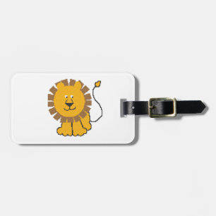 Funny cross-stitch Cartoon Lion Gepäckanhänger