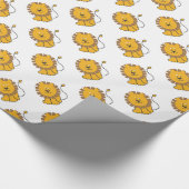 Funny cross-stitch Cartoon Lion Geschenkpapier (Ecke)