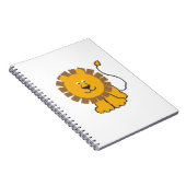 Funny cross-stitch Cartoon Lion Notizblock (Rechte Seite)