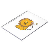 Funny cross-stitch Cartoon Lion Notizblock (Linke Seite)
