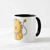 Funny cross-stitch Cartoon Lion Tasse (VorderseiteRechts)