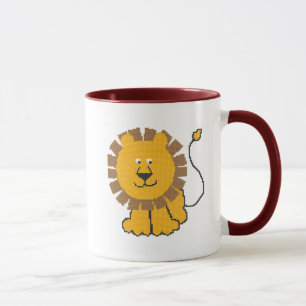 Funny cross-stitch Cartoon Lion Tasse