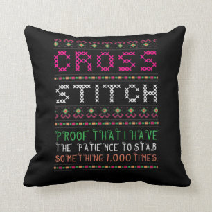 Funny Cross Stitch Needlepoint Nähnadel Kunst Kissen