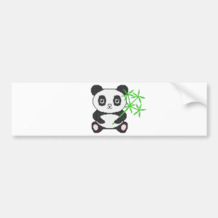 Funny cross-stitch panda autoaufkleber