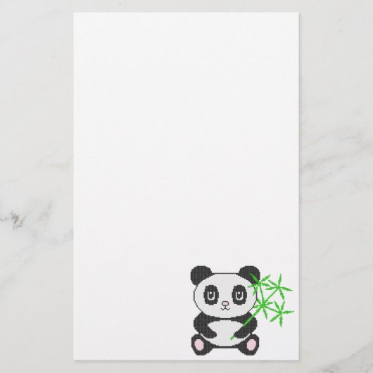 Funny cross-stitch panda briefpapier (Vorderseite)
