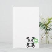 Funny cross-stitch panda briefpapier (Stehend Vorderseite)