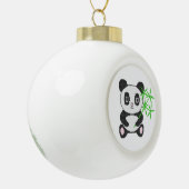 Funny cross-stitch panda keramik Kugel-Ornament (Links)