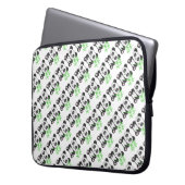 Funny cross-stitch panda laptopschutzhülle (Vorderseite Links)