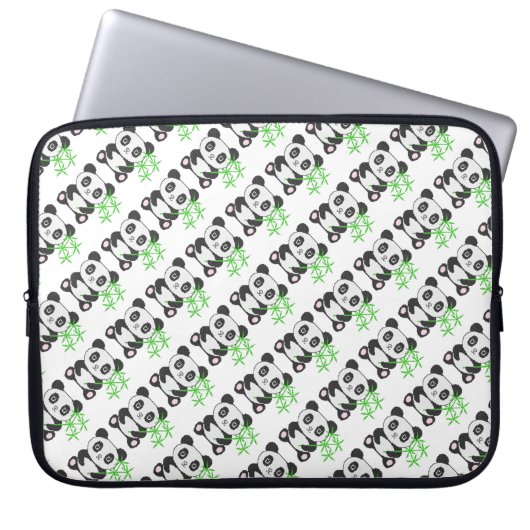 Funny cross-stitch panda laptopschutzhülle (Vorderseite)