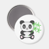 Funny cross-stitch panda magnet (Vorderseite/Rückseite)