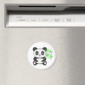 Funny cross-stitch panda magnet (In Situ (Geschirrspüler))