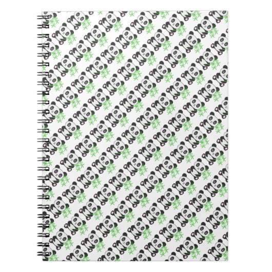 Funny cross-stitch panda notizblock (Vorderseite)