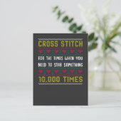Funny Cross Stitch Spaß Crafty Needlepoint Mama Postkarte (Stehend Vorderseite)