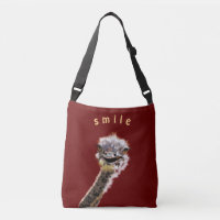 Funny Crossbody Bag mit Happy Ostrich - Lächeln