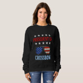 Funny Crossbow Accessories Usa Flag Crossbow Sayin Sweatshirt (Vorne ganz)