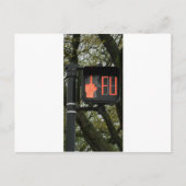 Funny Crosswalk sagt FU Postkarte (Vorderseite)