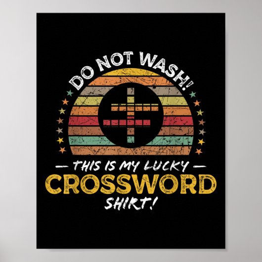 Funny Crossword Puzzle Player Quote Grafik Poster (Vorne)