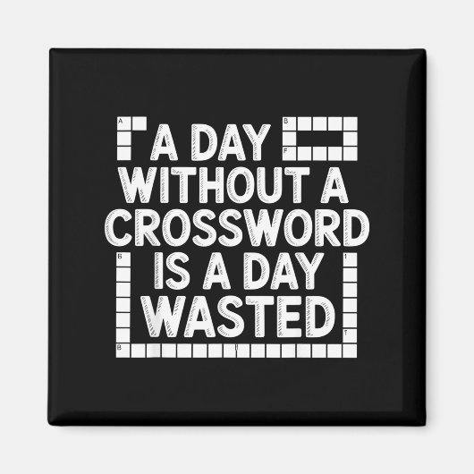 Funny Crossword Puzzle Word Game Nerd  Magnet (Vorne)