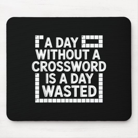 Funny Crossword Puzzle Word Game Nerd  Mousepad (Vorne)