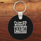 Funny Crossword Puzzle Word Game Nerd  Schlüsselanhänger (Vorderseite)