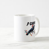 Funny Crow Christmas Classic Retro Design Kaffeetasse (VorderseiteRechts)