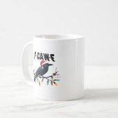 Funny Crow Christmas Classic Retro Design Kaffeetasse (Vorderseite Links)